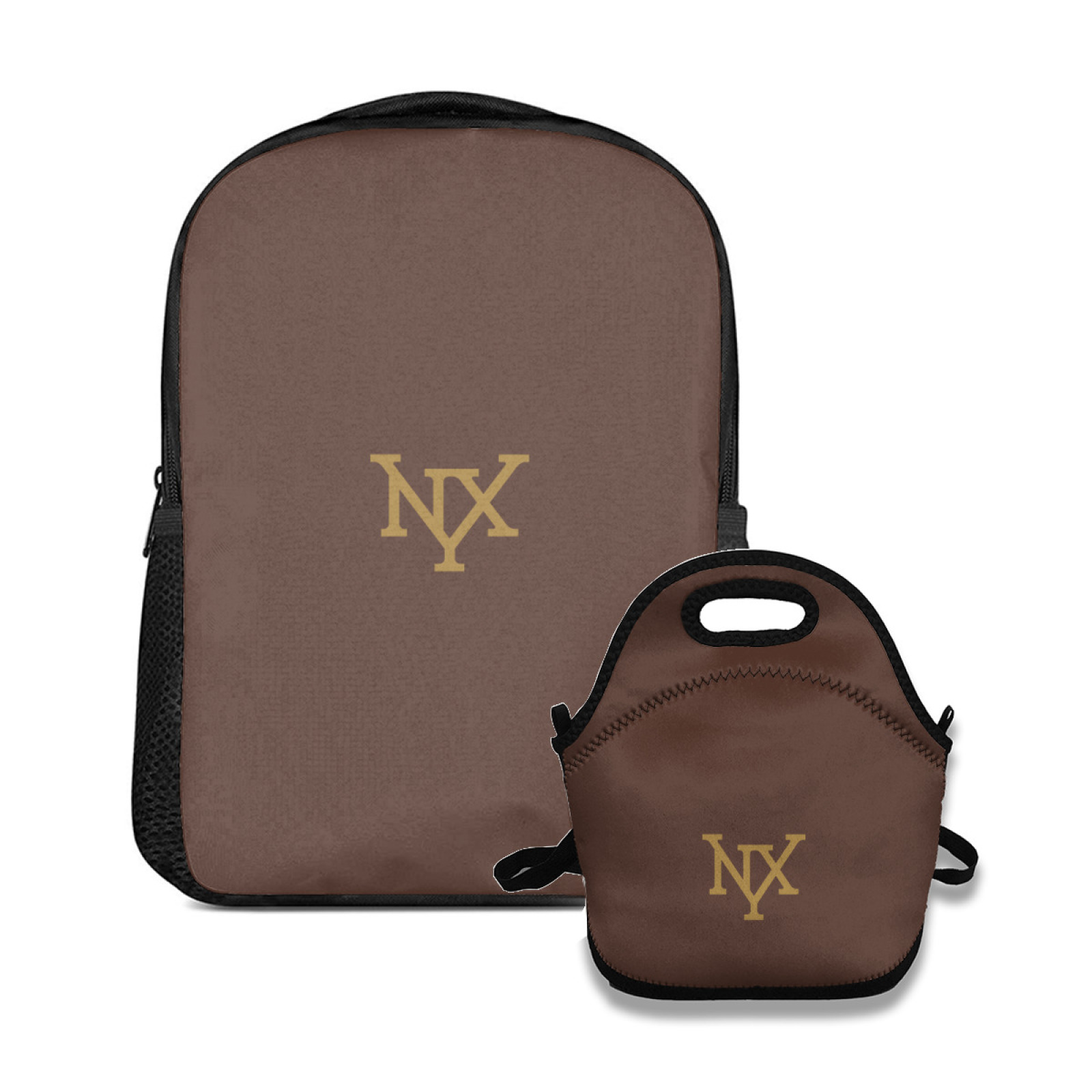 NXY 2-piece suit school bag backpack designer bag women Denim backpacks bookbags womens fashion all-match back packs with insulated lunch bag