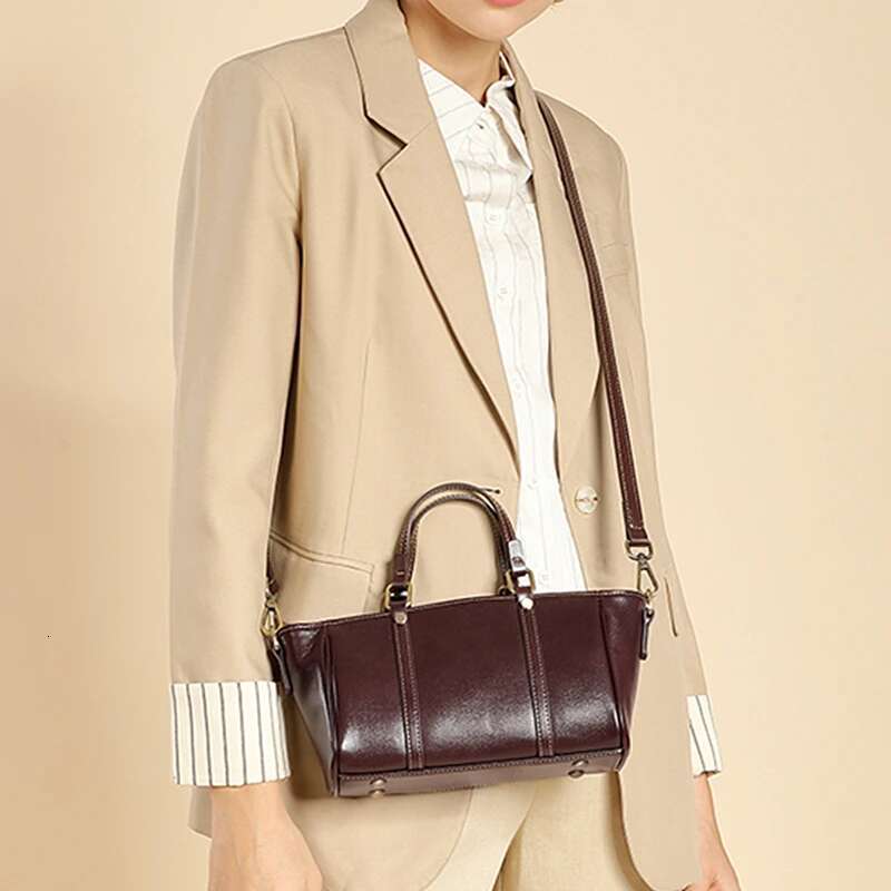 Hifashion 100% Genuine Leather Small Shoulder Crossbody Bags For Women 2024 Trend Designer Trapeze Purses Tote Ladies Handbags