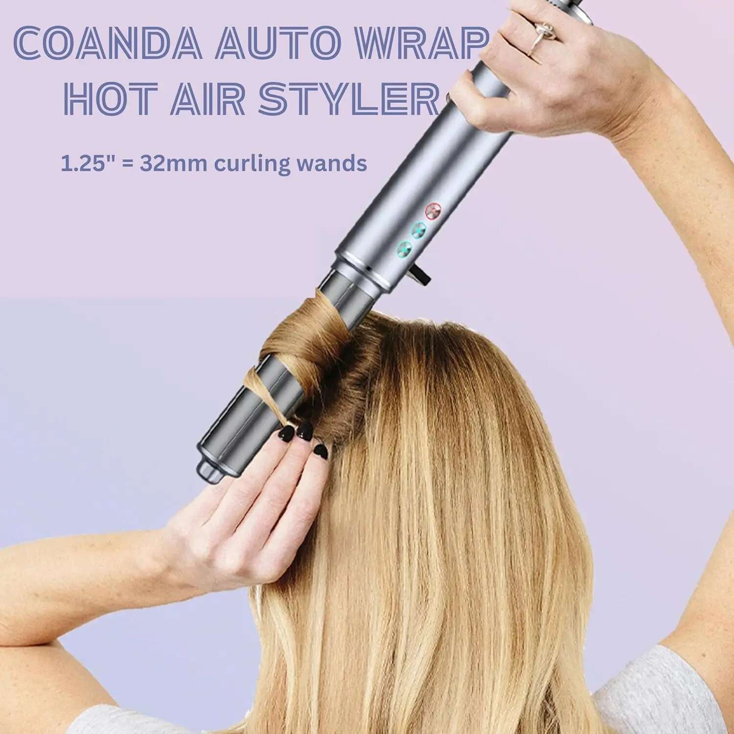 5 in 1 Styler, Hair Dryer Brush, Auto Air Wrap Curlers Frizz-Free Fast Drying, Curg, Straightening Volumizing, 110000 RP