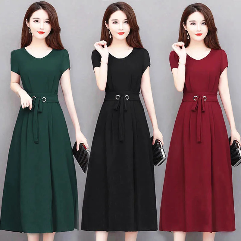 Summer 2025 Befree Beach Long Retro Bandage Casual Ruffle Elegant Maxi Party Short Sleeve Silk 5XL Dress Vestidos Sexy Women 250103