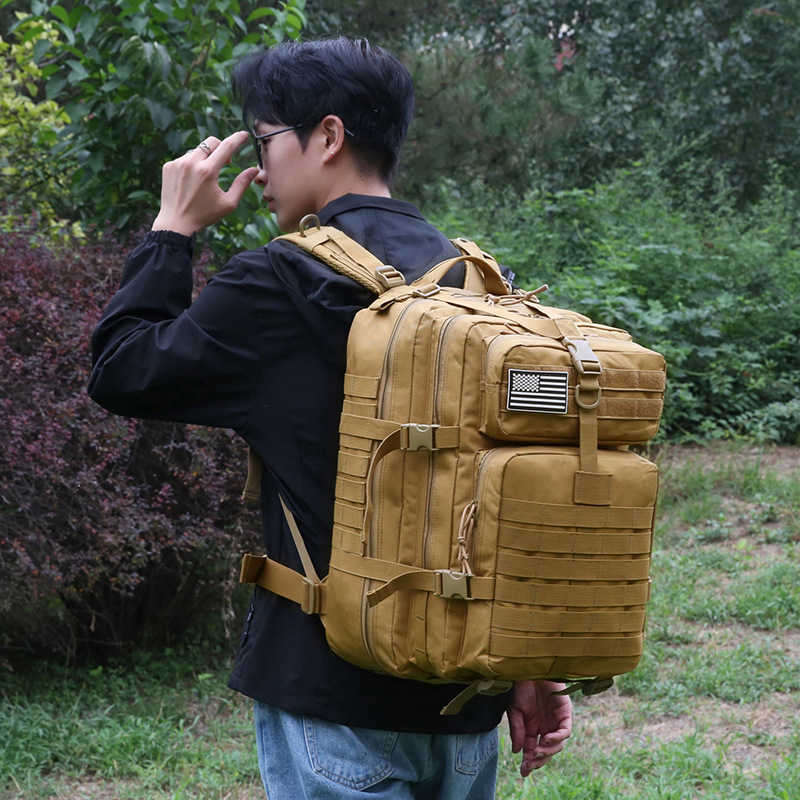Tactical Bag Outdoor Sports travel bag Camping Hiking Tactical Waterproof Mountaineering Bag Multi Functional Backpack 240920