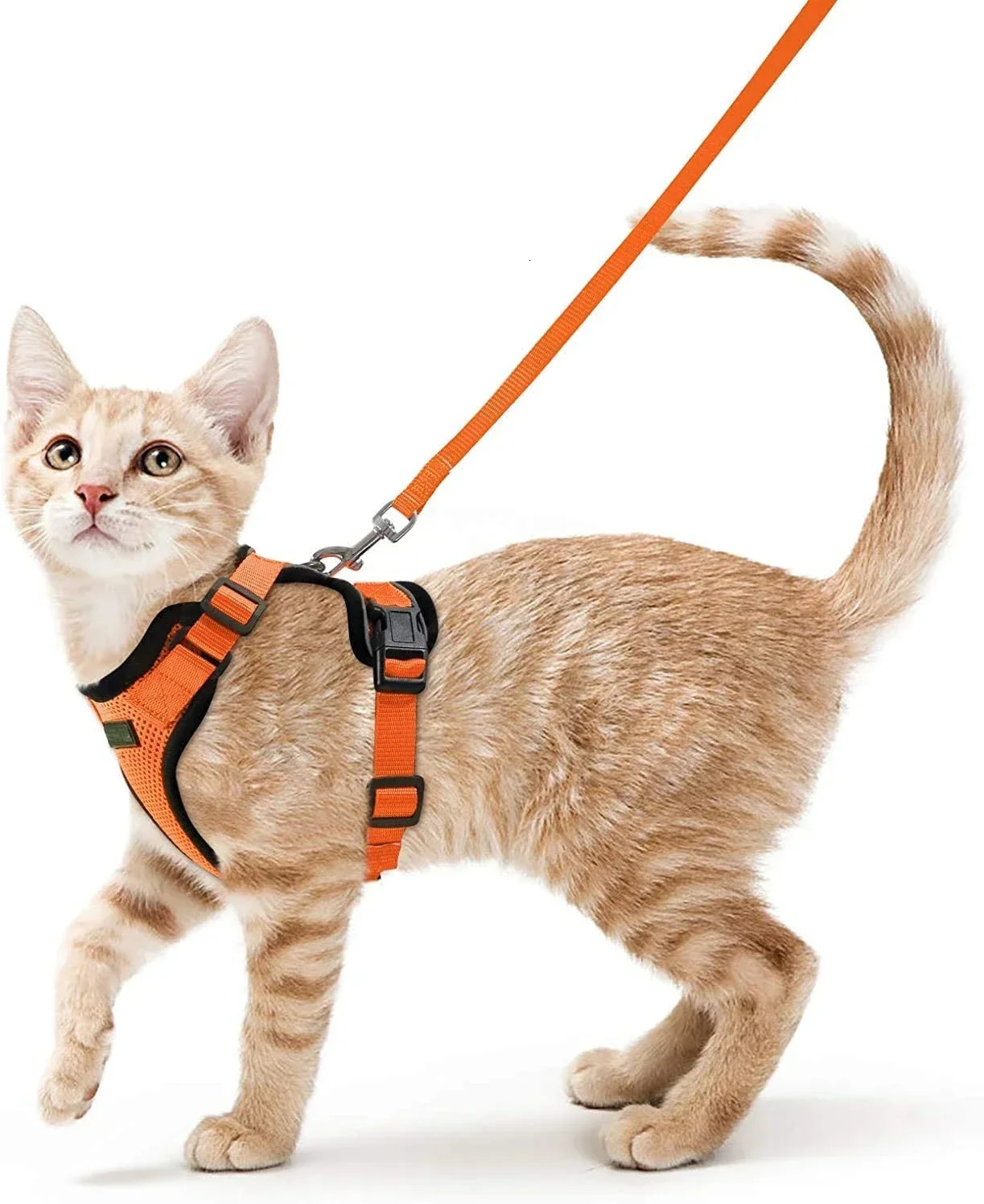 ATUBAN Cat Harness and Leash for WalkingEscape Proof Soft Adjustable Vest Harnesses for CatBreathable Reflective Strips Jacket 250106
