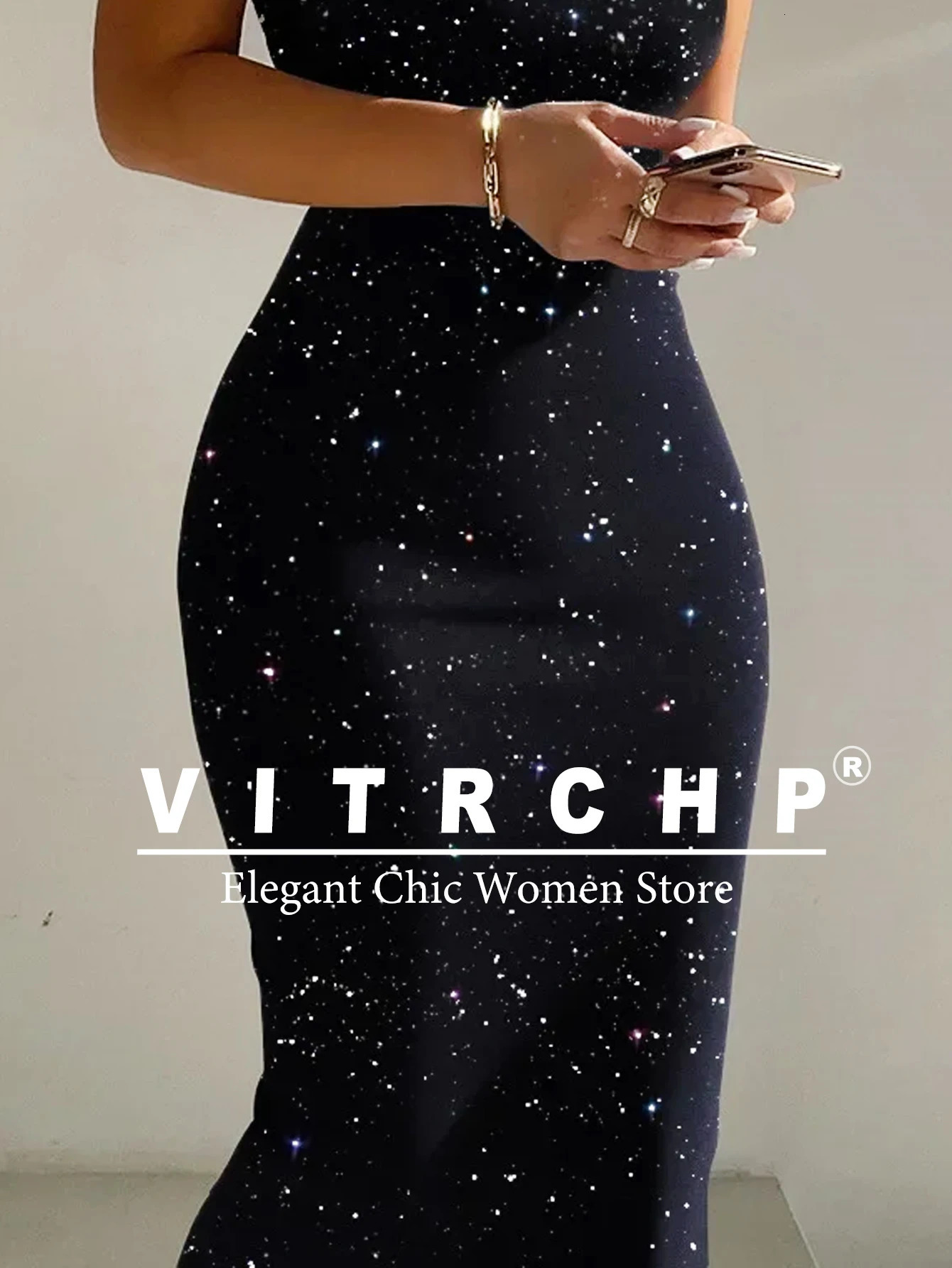 Sparkling Evening Dress Long Black High Neck Mermaid Womens Evening Dress Slit Formal Party Dress 2025 Years Dress 250103