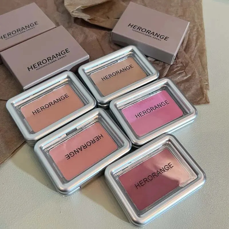 HERORANGE Atmospheric Single-color Blush Is Waterproof Sweat-proof Non- and Long-lasting. Five Colors Are Available. 250106