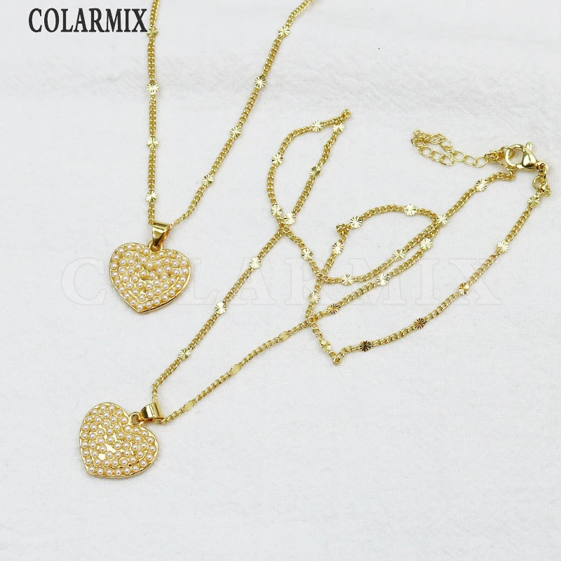 3Pcs Heart shape earrings Necklace Jewelry Set Fashion Jewelry Gift Party Women Jewelry Set 250102