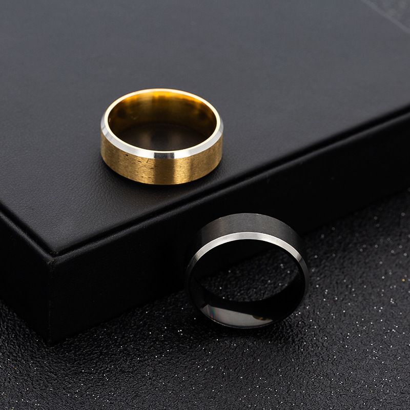 Cool Design Tatinum Steel Rings 18K Gold Silver Plated Stainless Steel Ring for Men Anniversary Sport Rings Fashion Jewelry Promotion Birthday Jewelry