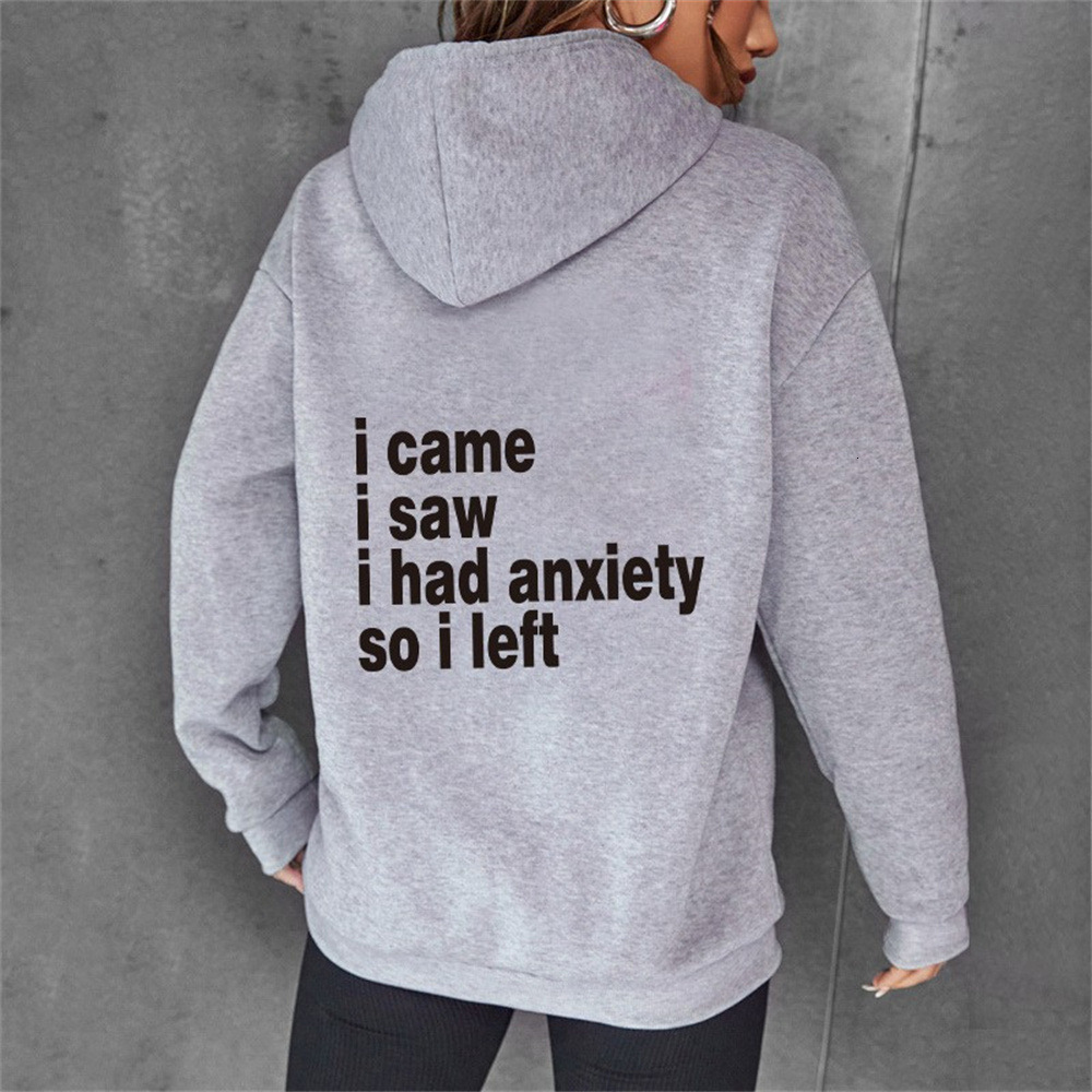 New Autumn And Winter Letter Fashion Printed Hooded Sweatshirt With Added Fleece For Women's Top