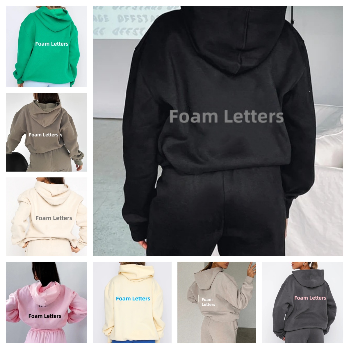 Hoodies Designer Women Sweatshirts Foam letters Clothing Sporty Long Sleeved Pullover Hooded Tracksuits Spring Autumn Winter afc