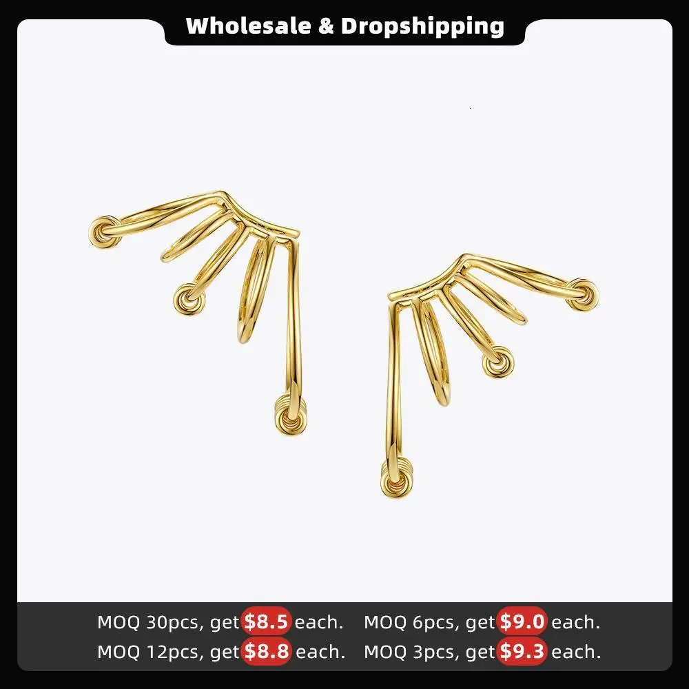 ENFASHION Multilayer Circle Ear Cuff Clip On Earrings For Women Gold Color Rock Earings Without Piercing Fashion Jewelry E201174 250103