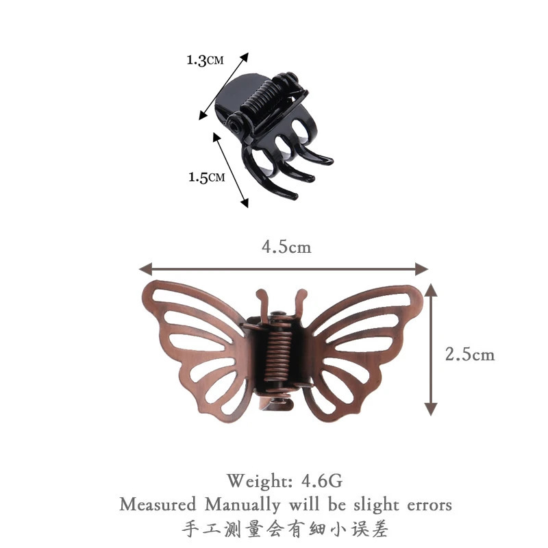 30pcs/lot high qulaity mini small black copper metal hair claws clips accessories for women girls 250106