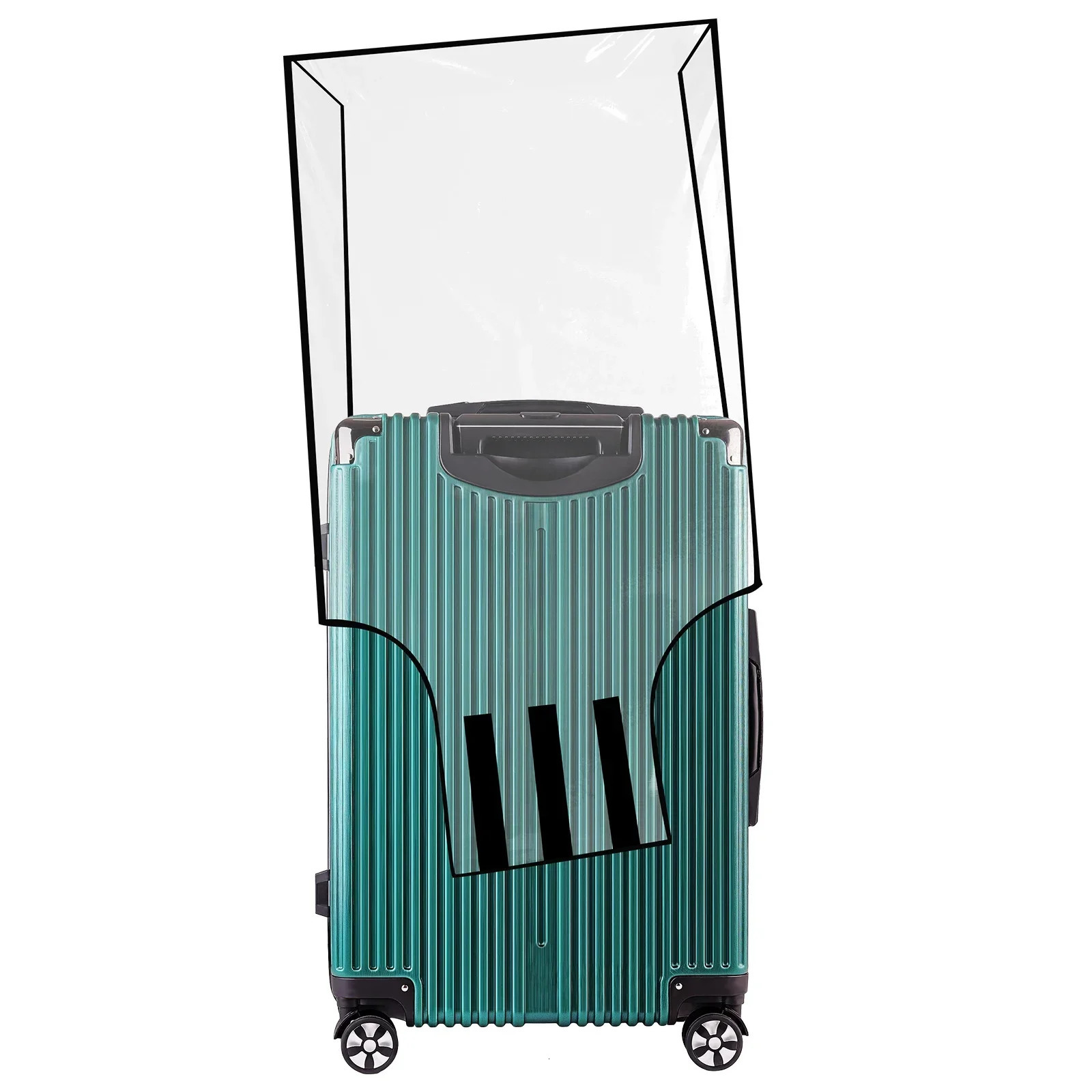 PVC Luggage Cover Clear Suitcase Cover with Handle Opening 15.7 33.9 Inch Transparent Travel Luggage Protector Cover 250103