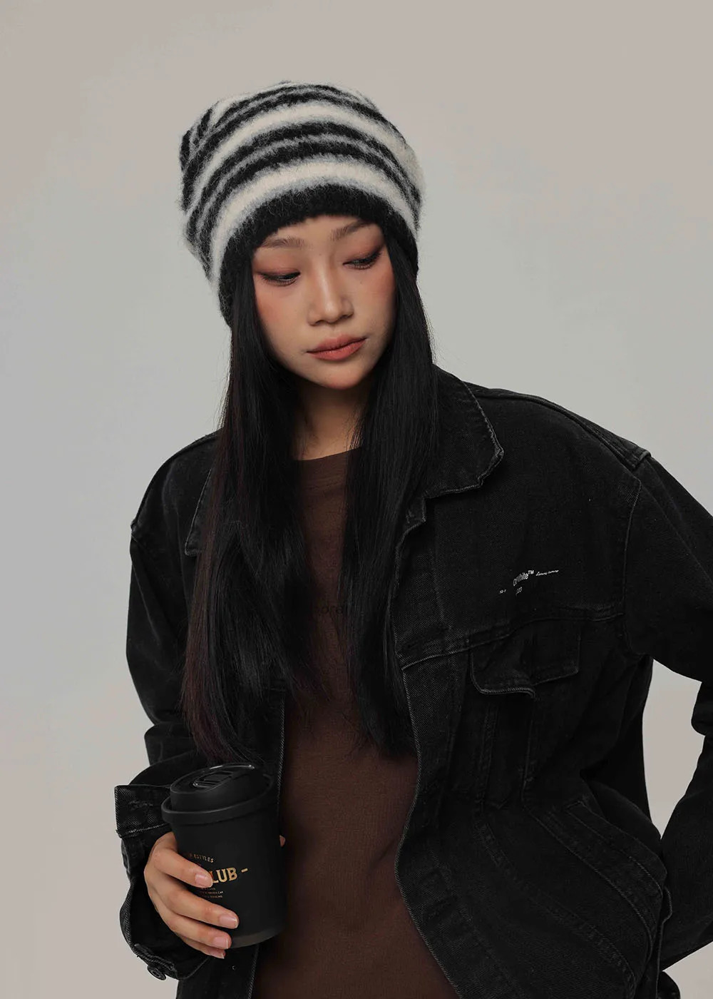 Striped Knitted Beanies Hats For Women Men Winter Plush Warm Skullies Hat Unisex Outdoor Coldproof Ski Ear Protection Caps Gorro 250106