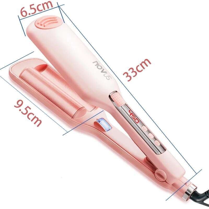 NOVUS 32MM Wavy Hair Curlers French Egg Roll Head Waver Styler 6000w negative ion Fast Heating 60 Min Auto off Curg Iron