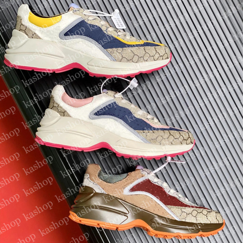 Designer Sneakers shoes Multicolor Sneakers Beige Men Trainers Vintage Chaussures Ladies casual leather giccis Shoes Sneaker shoes size 35-47