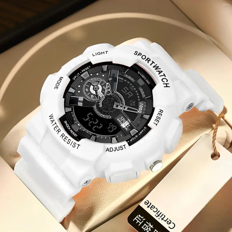 Wristwatches Youth Sport Digital Watch Men Shockproof Waterproof Dual LED Alarm Clock Mens Watches Cool