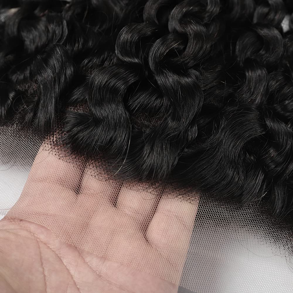 Free shipping Brazilian Jerry Curl 13x4 To Ear Pre Plucked Lace Frontal Closure With Baby Remy Human Hair Free Part