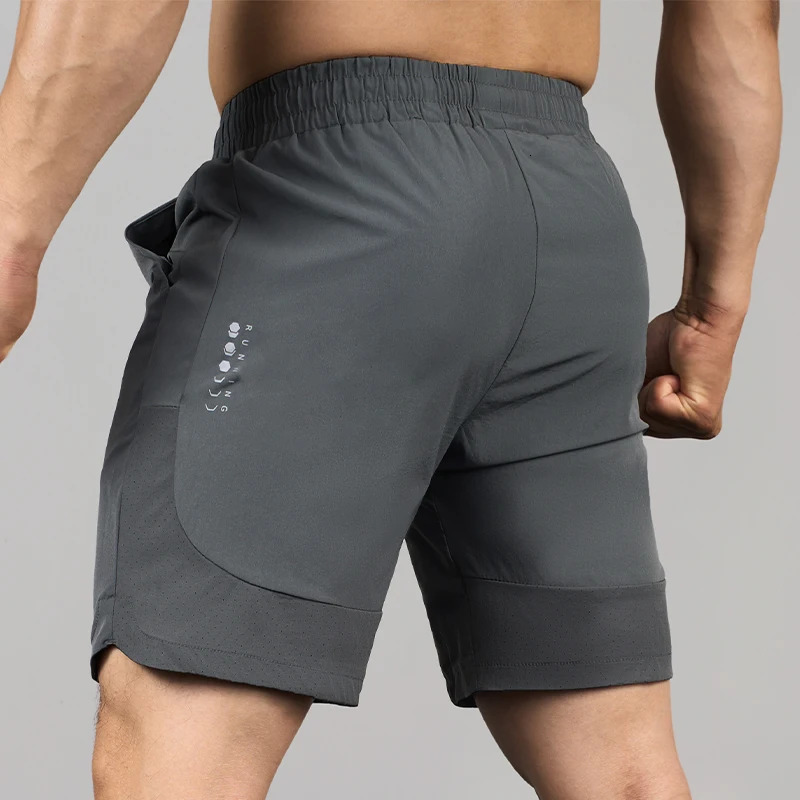 Training Shorts Men Running Quick Dry Breathable Lightweight Gym Sweat 7 Inch Workout Fitness Athletic Pants 250103