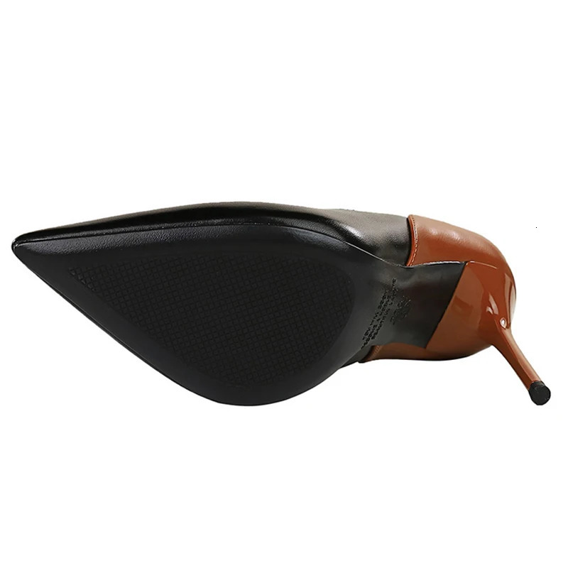 BIGTREE Shoes Color Blocking Women Pumps Pointed Tip High Heels Sexy Party Shoes Stilettos Heels Women Shoes Large Size 42 43 250103