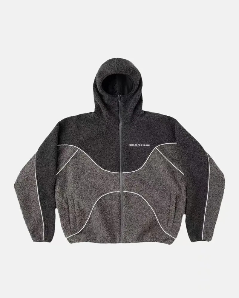 Fashion vintage color matching n zipper sweatshirt men high street hip hop streetwear hoodie couple loose casual warm coat 250103