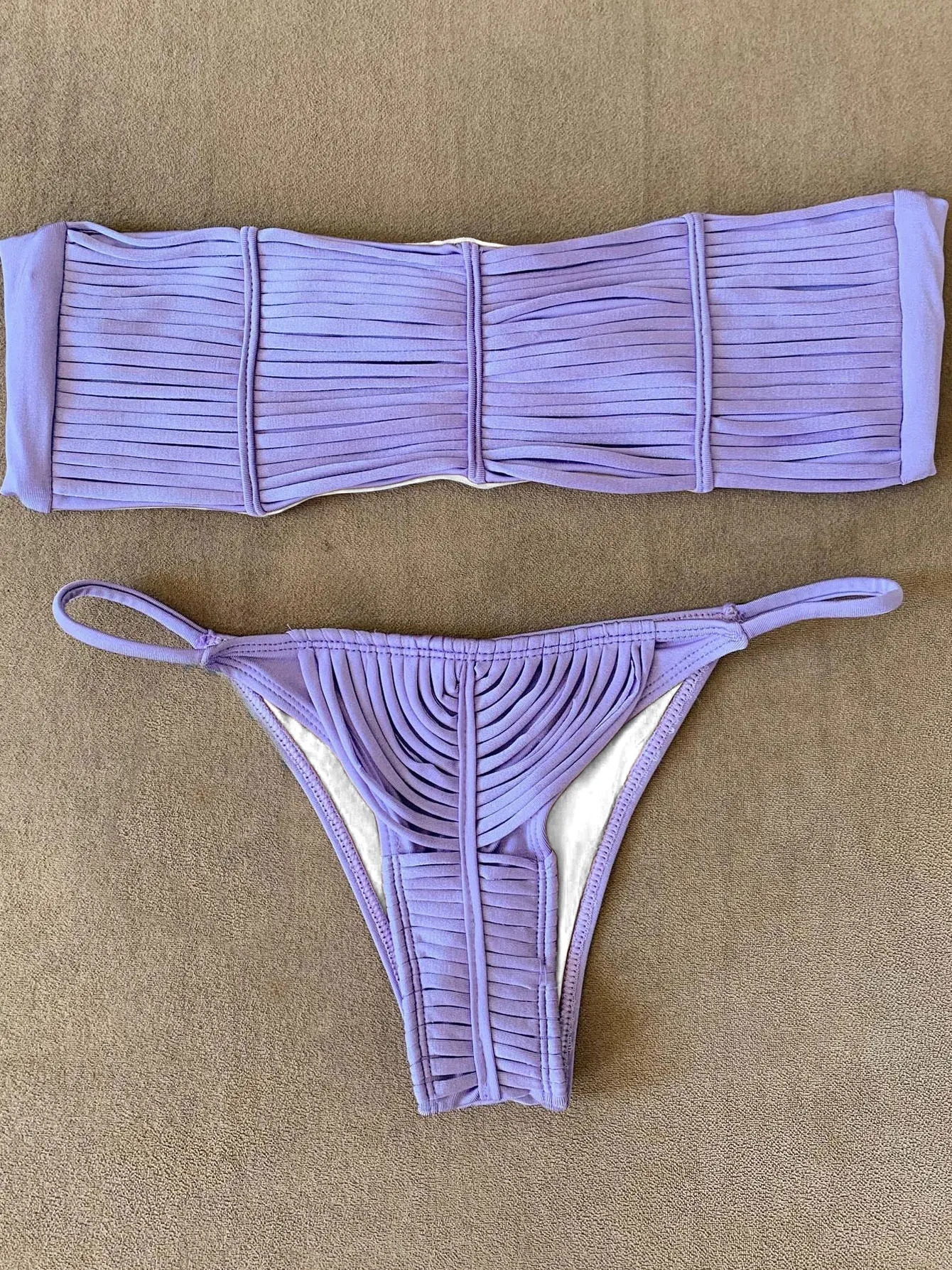 Sexy Tube Top Micro Bikini Women Swimsuits Trend High Cut Swimwear Lady Brazilian Biquini Beachwear Bathing Suit 250106