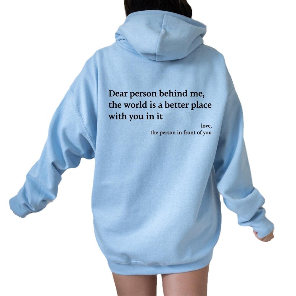 New Model With Free Shipping Women's Hoodie Plain Letter Printed Kangaroo Pocket Drawstring Hooded Jacket