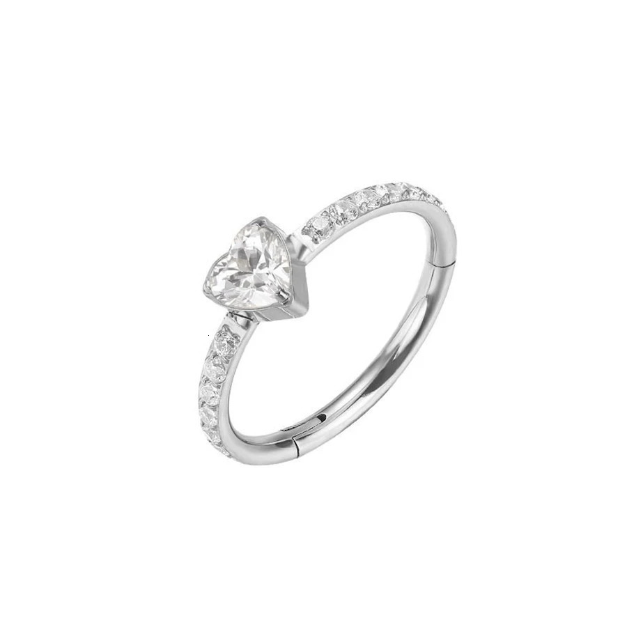 16G Rings Ear Cartilage Helix Tragus Daith Piercing Accessories Septum Jewelry Clear CZ Zircon Nose Hoop Hypoallergenic 250103