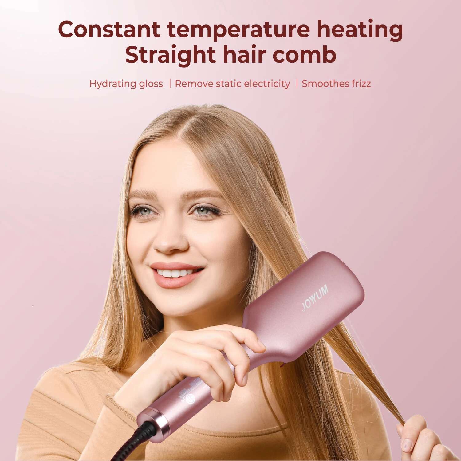 Electric Straightening Brush Hot Straightener Professional Women's Hair Heating Comb for Culry Styg Appliances