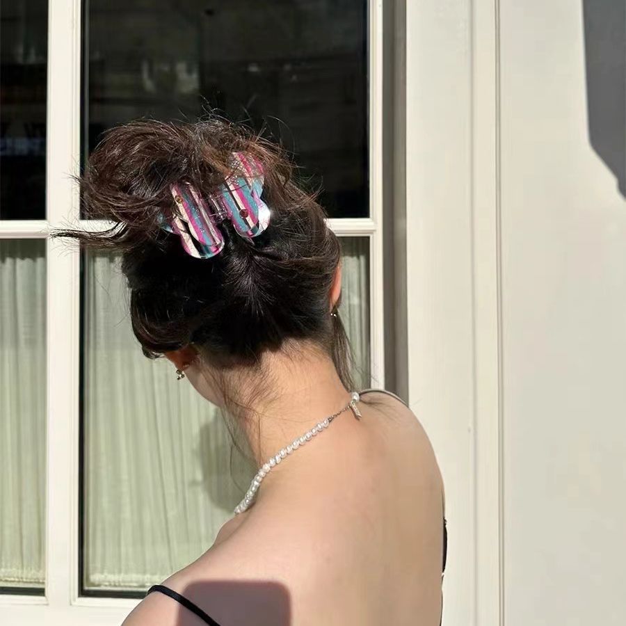 Non-marking acetate scratch clip butterfly shark clip hair clip hair accessories senior sense of cute headdress dopamine Yiwu accessories