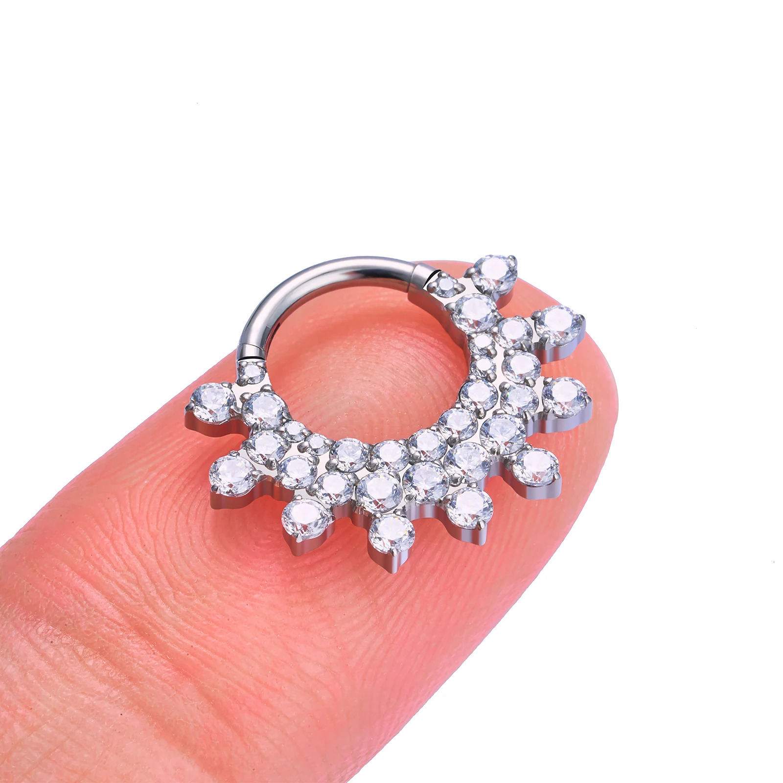 G23 Piercing Nose For Women Hoop Earrings ASTM-F136 Zircon Body Jewelry Nose Ring 250103