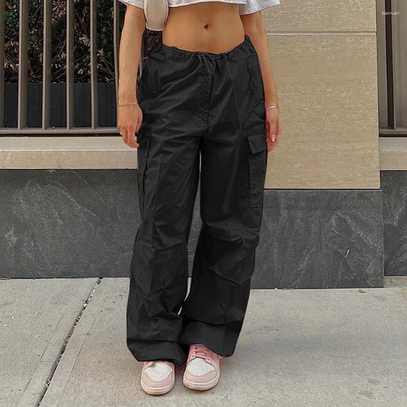 Women's Pants 2025 European And N Street Fashion Drawstring Five-pocket Cargo Loose Fast-drying Casual Sports