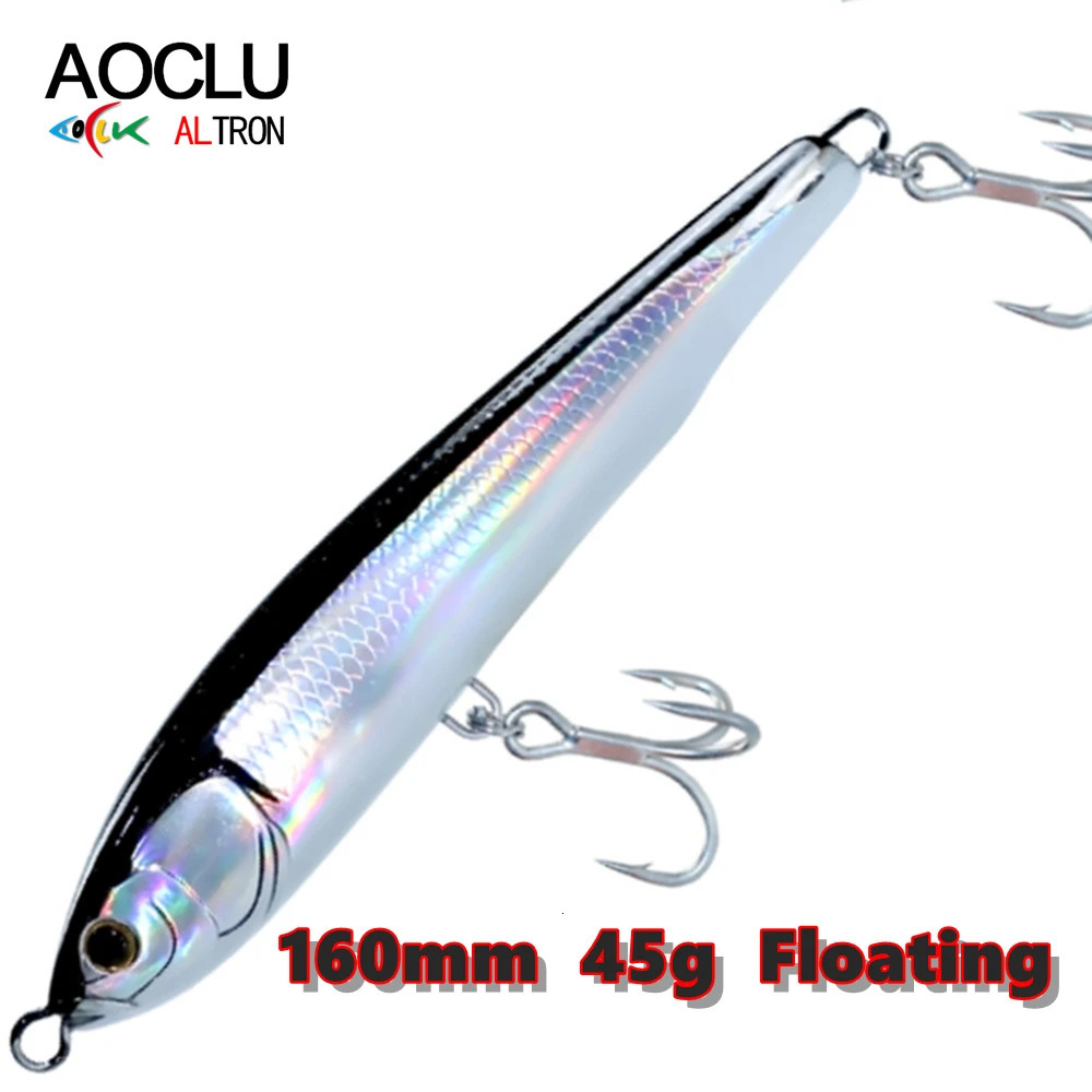 AOCLU-Hard Bait Wobbler Floating Pencil Stick Heavy Long Distance Casting Suitable for Fresh Sea Water Fishing 160mm 45g 241231