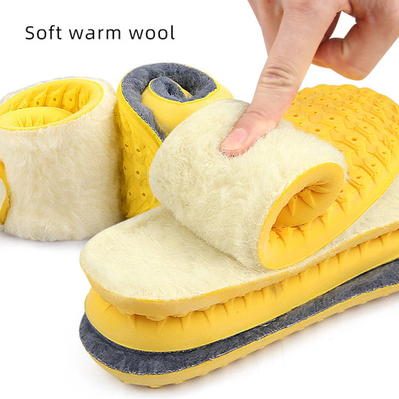Winter Warm Plush Insoles for Feet Sport Deodorization Shock Absorption Arch Support Orthopedic Template Shoe Inserts Insoles 250106