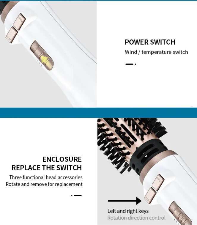 km-8020 Adjustable Temperature Fast Heating Multifunctional Electric Dryer Curg Straight Hair Comb