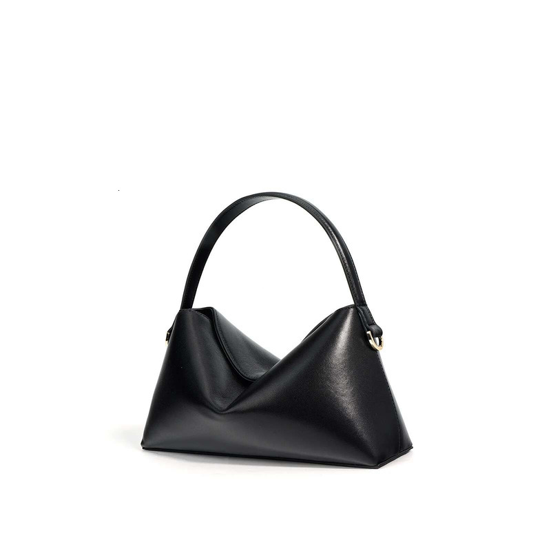 Genuine Leather Boston 2025 Niche Design High Quality Sheepskin Dumpg Ins Fashion Ladies Portable Shoulder Bag