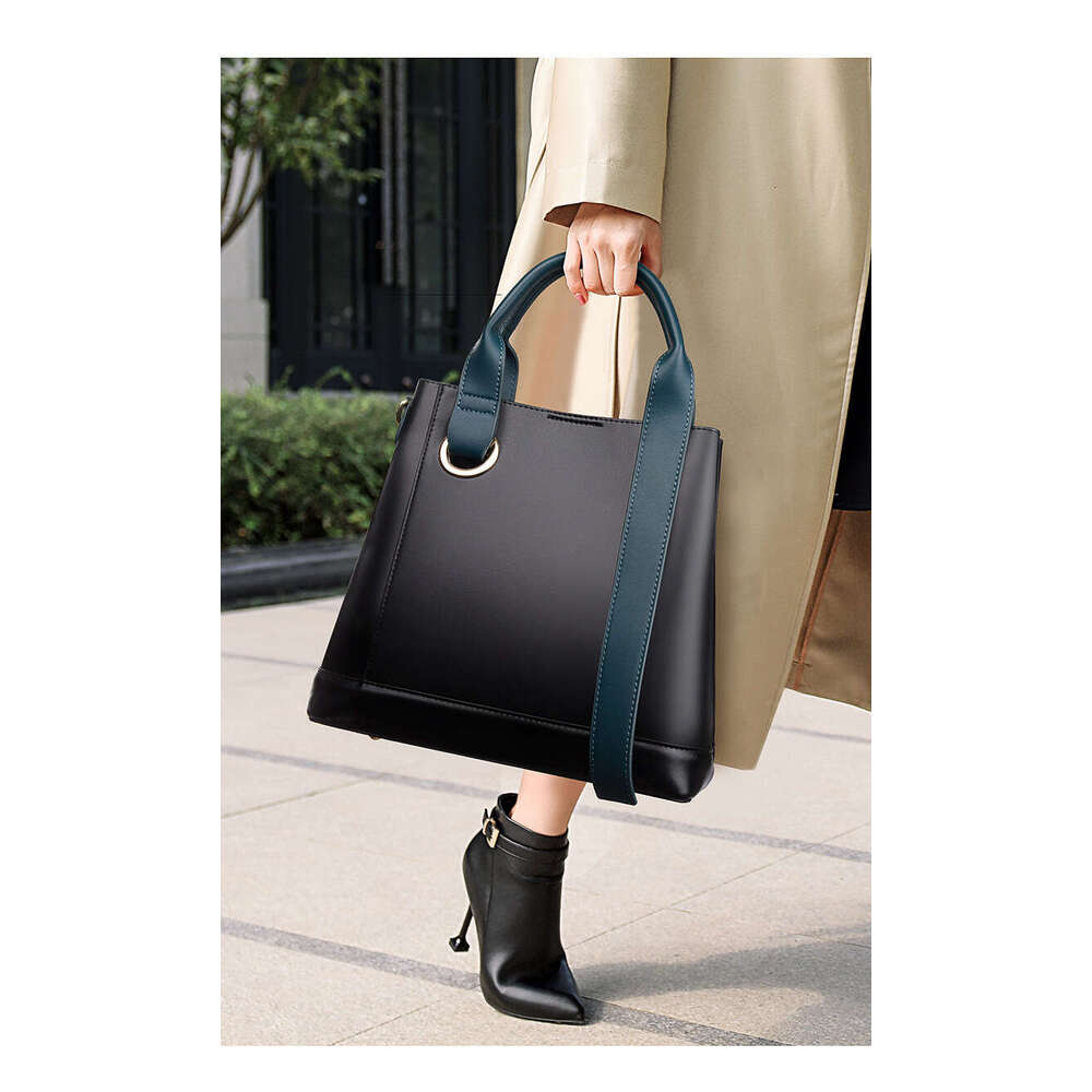 Women's Bags handbag Handbag, new bucket contrasting color women's crossbody bag, fashionable large capacity commuting tote bag for women
