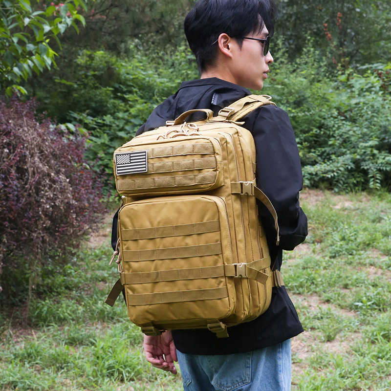 Tactical Bag Outdoor Tactical Backpack Outdoor Mountaineering Large Capacity Travel Bag Military Fan Camping Backpack 240920