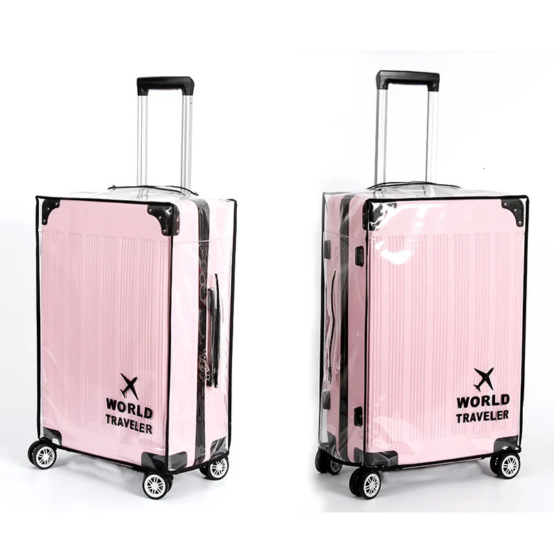 PVC Luggage Cover Waterproof 20 To 30 Inch Suitcase Dustproof Protective Cover Double-Side Transparent Trolley Case Cover 250103