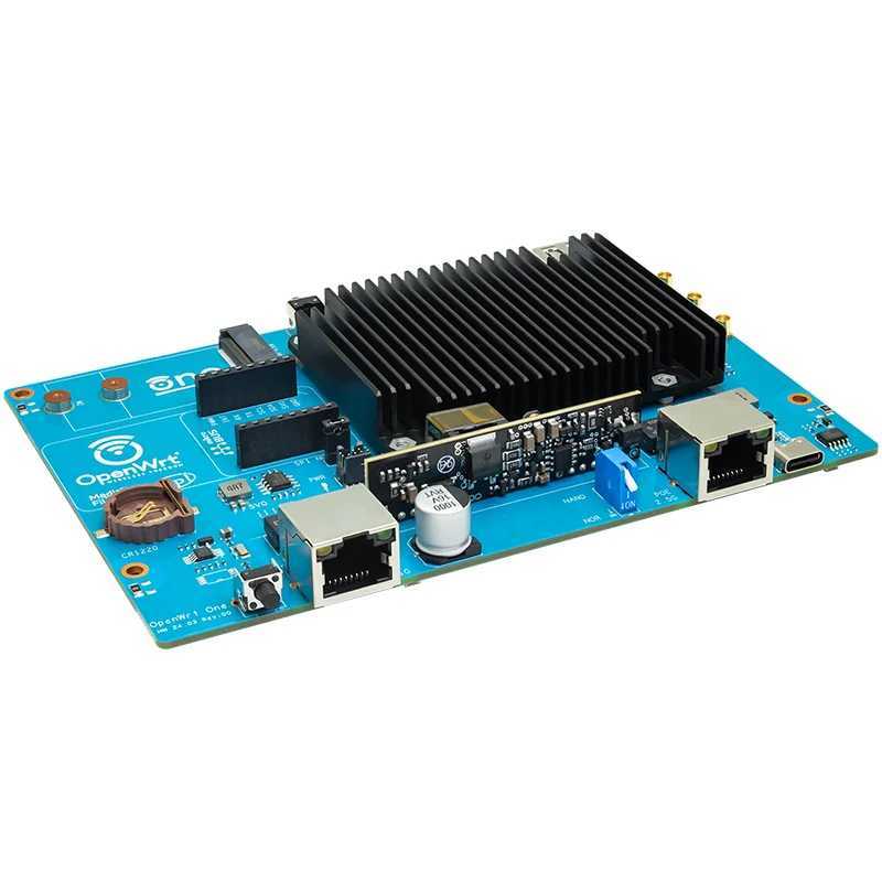 Routers Banana Pi OpenWrt One MediaTek MT7981B 1GB DDR4 2.5GbE RJ45 and Gigabit Ethernet RJ45 256 MiB SPI NAND Smart Router+Chassis Power Supply Q2501