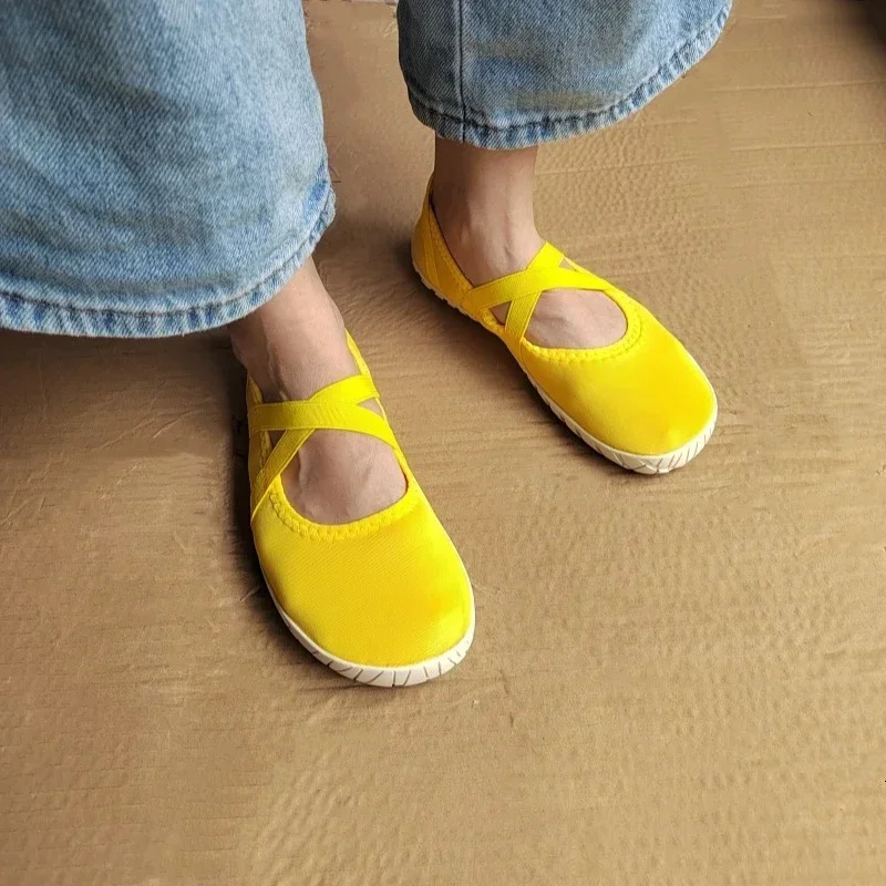 ZZFABER Women Ballet Flats Flexible Barefoot Shoes Soft Sneakers Comfort Ballerina Flats Ladies Shallow Loafer Minimalist Shoes 250106