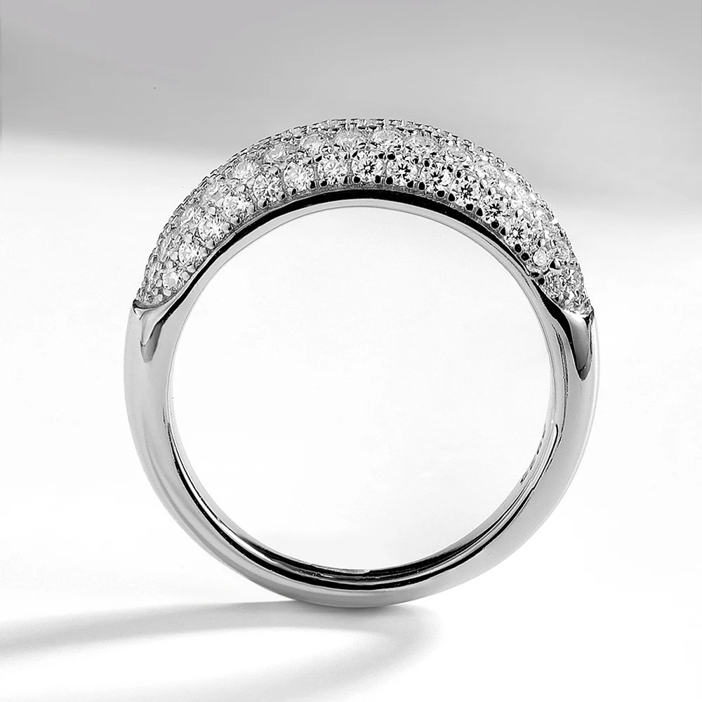 Serenity 5 Row D Color Wedding Rings For Women Man S925 Sterling Silver Bands Sparkling Couples Ring Anniversary Gift 250103
