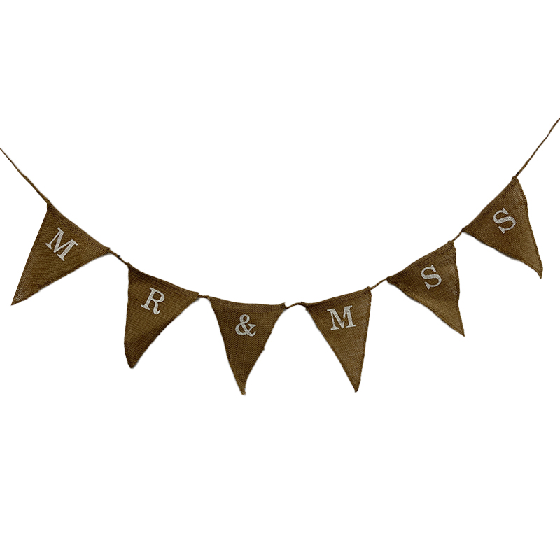 Azabu flag wedding party small triangle mr&mrs 6-sided string flag popular DIY decoration triangle flag