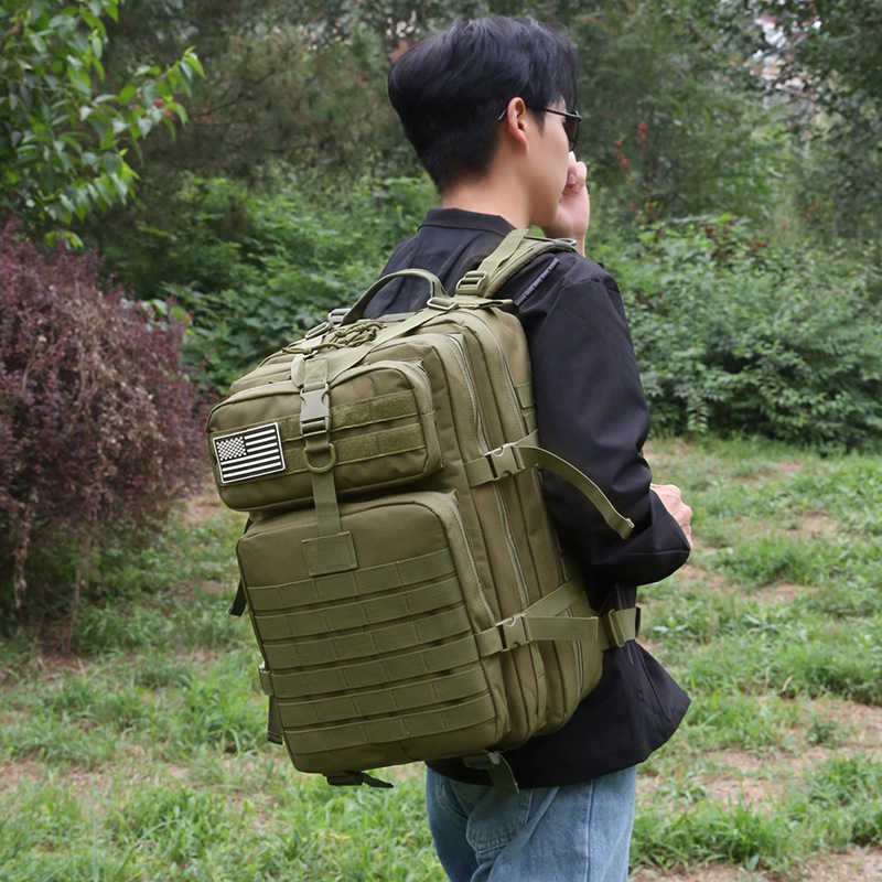 Tactical Bag Outdoor Sports travel bag Camping Hiking Tactical Waterproof Mountaineering Bag Multi Functional Backpack 240920
