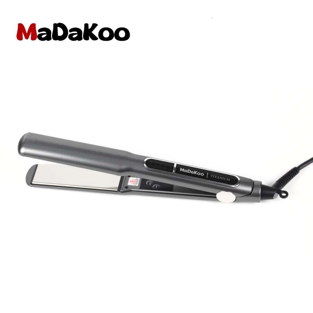 Madakoo Titanium Flat Iron Hair Straightener - 5 Temp Settings up to 480°F for Professional Salon-Quality Straightening