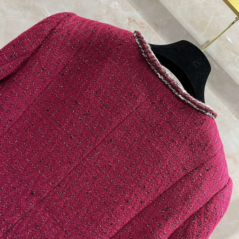 New Handmade Ribbon Tweed Coat, Women's Workshop, Exquisite Woolen