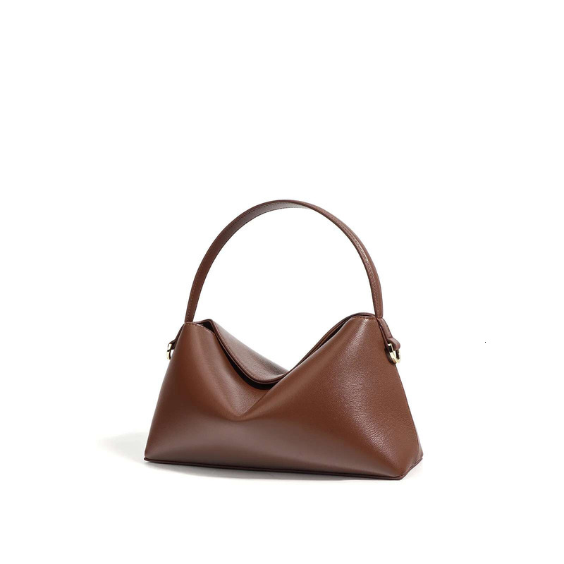 Genuine Leather Boston 2025 Niche Design High Quality Sheepskin Dumpg Ins Fashion Ladies Portable Shoulder Bag