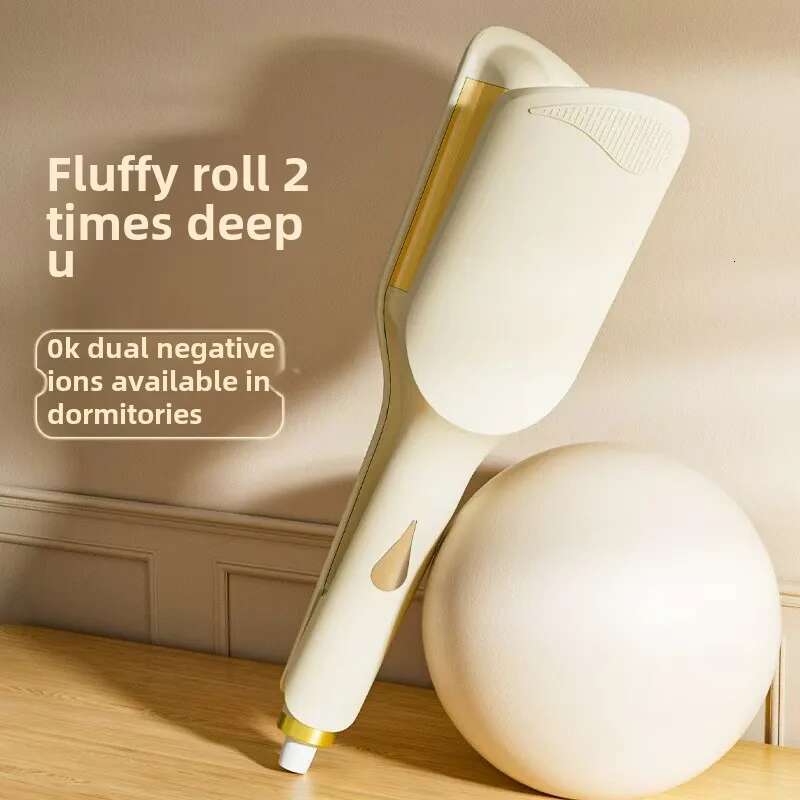 Adjustable Temperature Crimper Iron for Wide Deep Waves Fast Heating Hair Curler Anti-Scald Wave Curg Wand