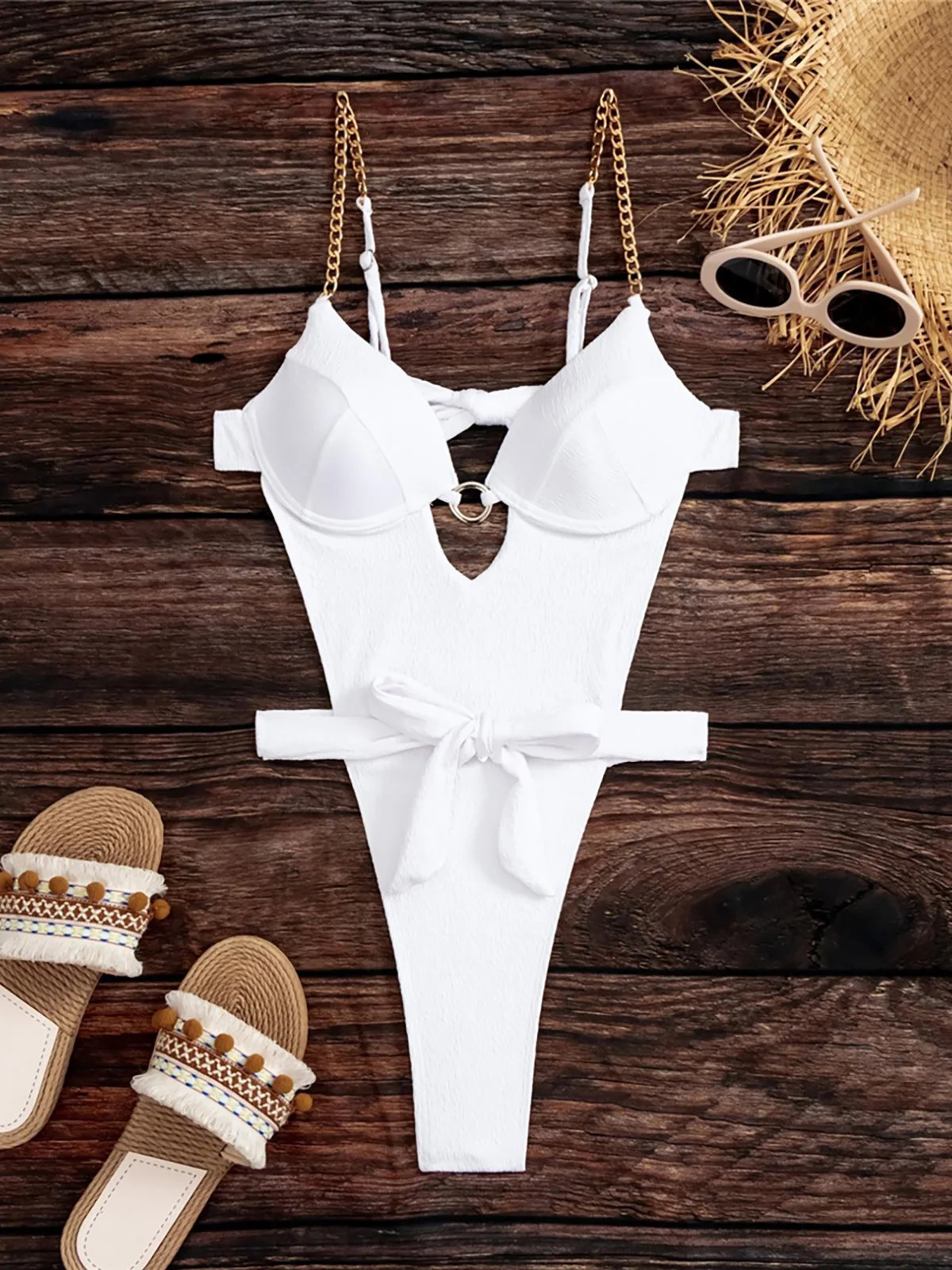 S XL Extreme Mini Micro Thong Underwired High Leg Cut One Piece Swimsuit Women Swimwear Female Bather Bathing Suit Swim K5184 250106