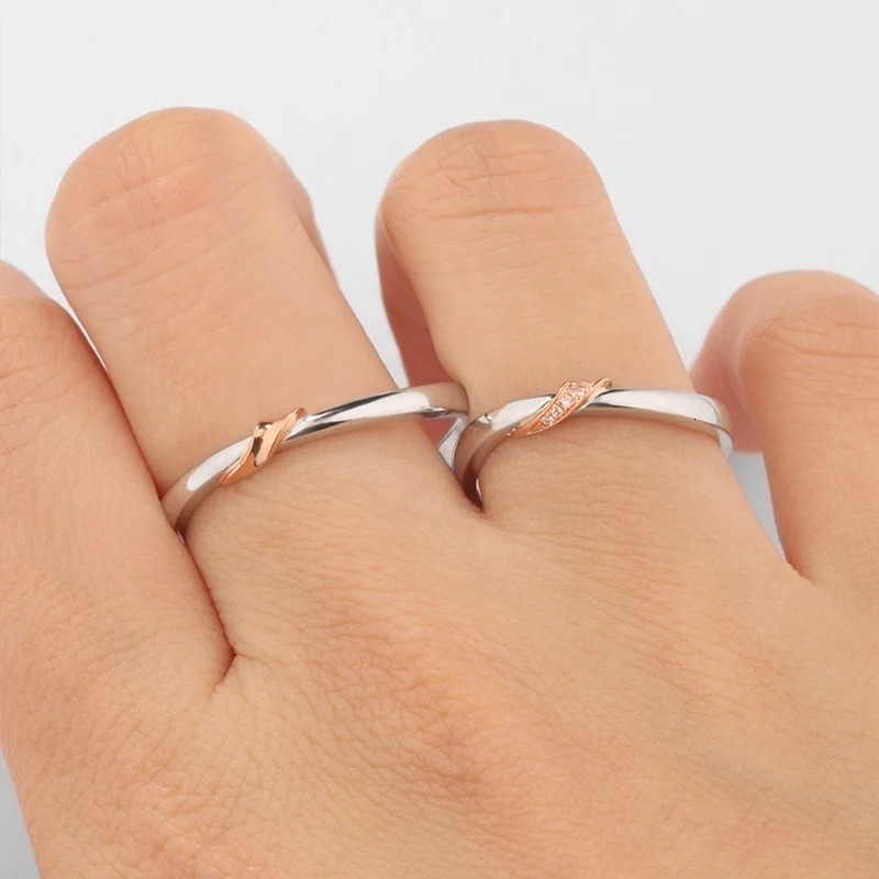 Pure 18K/14K/10K Gold PT950 Platinum Diamond Couple Rings ious Wedding/Engagement Gift 250103