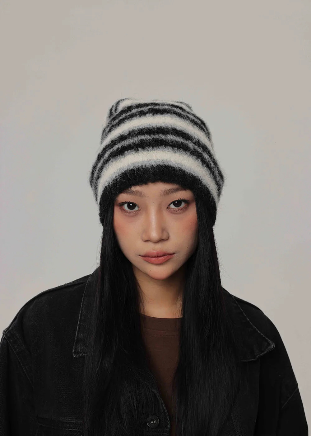 Striped Knitted Beanies Hats For Women Men Winter Plush Warm Skullies Hat Unisex Outdoor Coldproof Ski Ear Protection Caps Gorro 250106