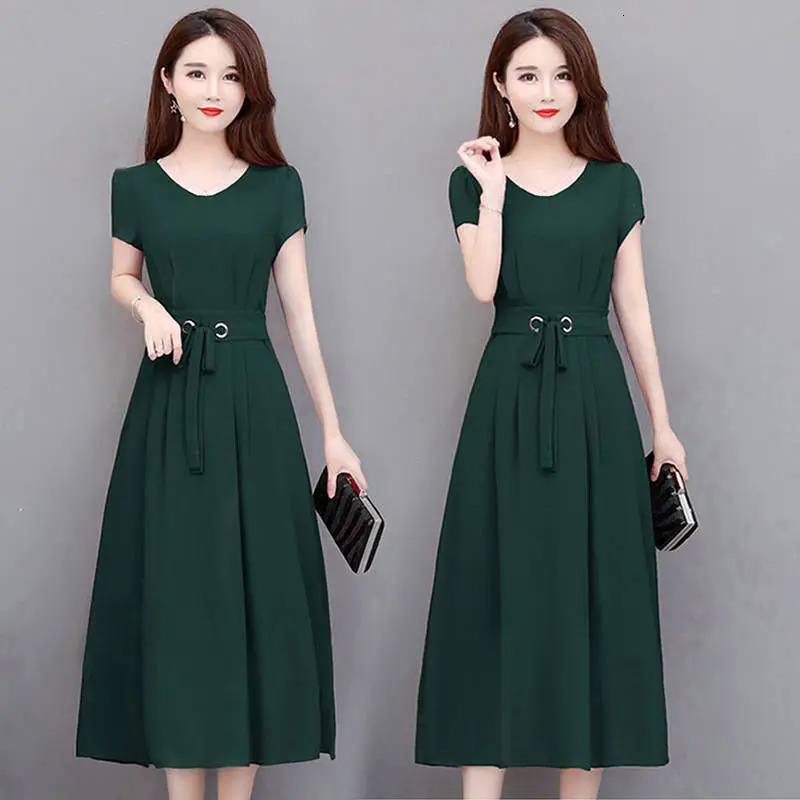 Summer 2025 Befree Beach Long Retro Bandage Casual Ruffle Elegant Maxi Party Short Sleeve Silk 5XL Dress Vestidos Sexy Women 250103